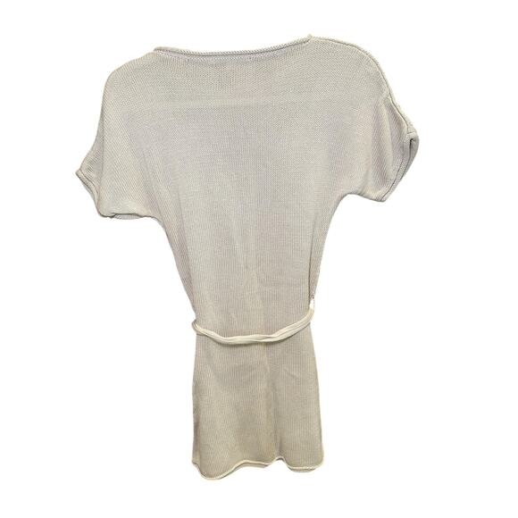 Boden Women US 2 Knit Sweater Dress Mini Sweater Dress Beige Cream Short Sleeves - Picture 7 of 7